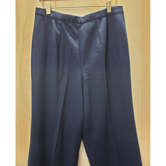Vintage Pendleton Wool High-Waisted Navy Trousers, Back zip, 29" W, Size 16 - Picture 2 of 9